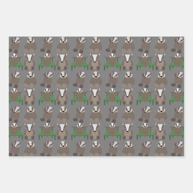 Feuille De Papier Cadeau Badger (Devant 2)