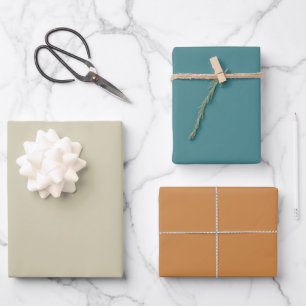 Feuille De Papier Cadeau Bain Gold et Turquoise