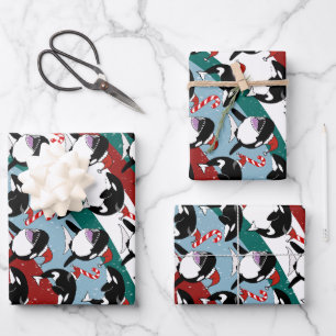 Feuille De Papier Cadeau Baleine tueuse Orca Christmas