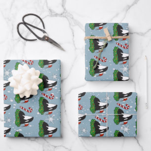 Feuille De Papier Cadeau Baleine tueuse Orca Christmas