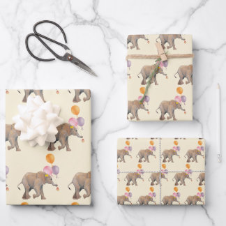 Feuille De Papier Cadeau Ballon Elephant party INPAKPAPIER VEL