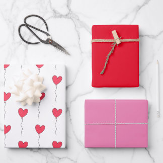 Feuille De Papier Cadeau Ballons cardiaques