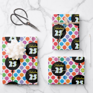 Feuille De Papier Cadeau Ballons du 25e anniversaire