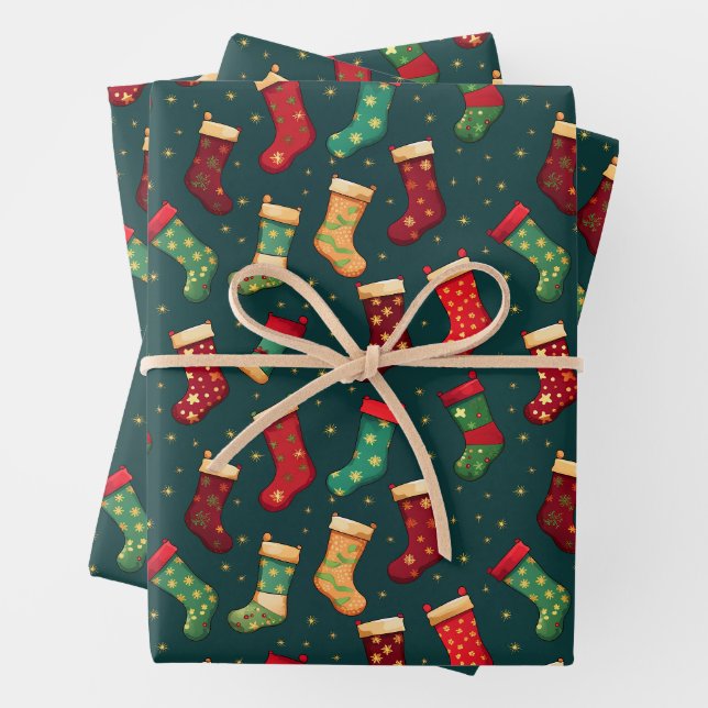 Feuille De Papier Cadeau Bas et étincelles (En situation)
