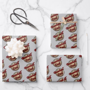 Feuille De Papier Cadeau Baseball Papa migre
