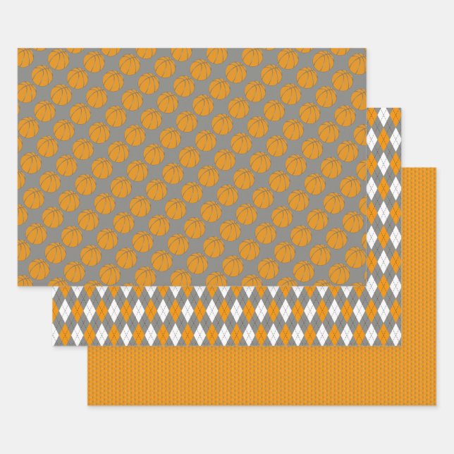 Feuille De Papier Cadeau Basket-ball Thème Sporty (Lot)