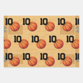 Feuille De Papier Cadeau Basketball Birthday