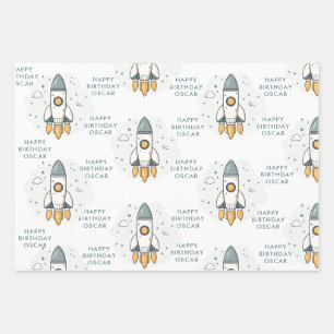 Feuille De Papier Cadeau Bateau en roquette beige pastel doux