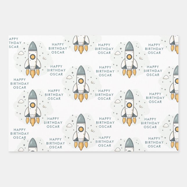 Feuille De Papier Cadeau Bateau en roquette beige pastel doux (Devant)