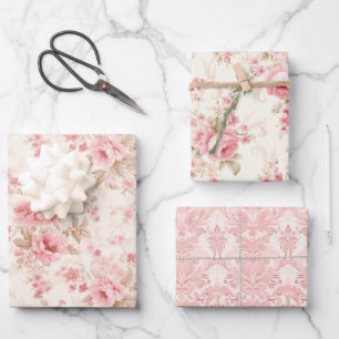 Feuille De Papier Cadeau Beauté de Rose Rose