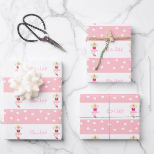 Feuille De Papier Cadeau Beaux ballerines dansantes