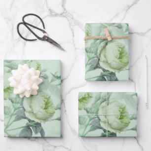 Feuille De Papier Cadeau Belle florale Vintage