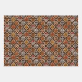 Feuille De Papier Cadeau Belle forêt d'automne