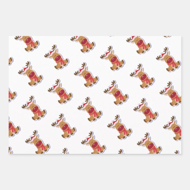 Feuille De Papier Cadeau Belle Gazelle (Devant)