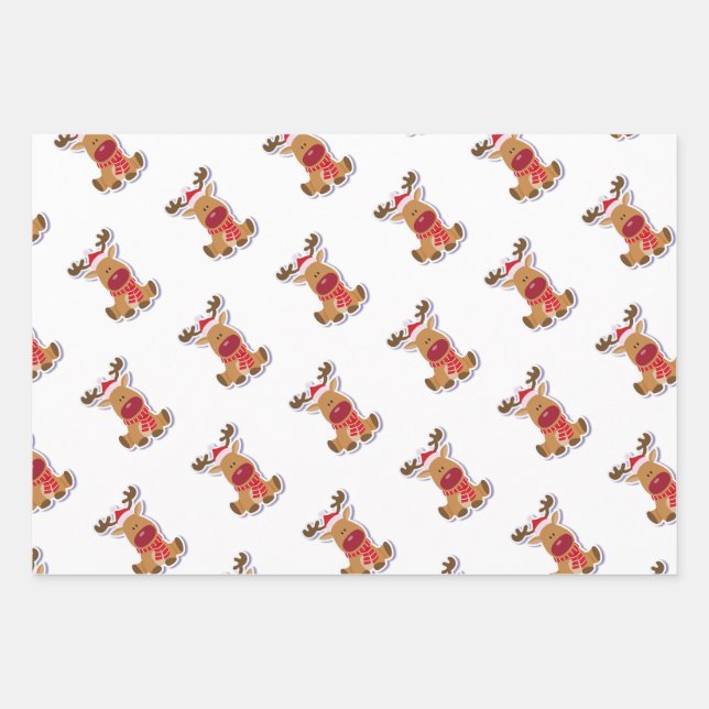 Feuille De Papier Cadeau Belle Gazelle (Devant)