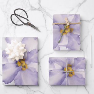 Feuille De Papier Cadeau Belle Orchidée de Lavande