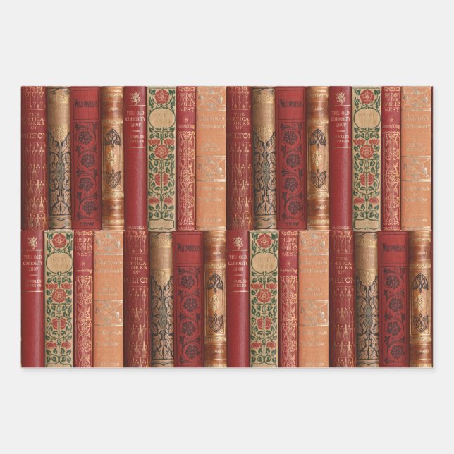 Feuille De Papier Cadeau Belles épines de livres (Devant)