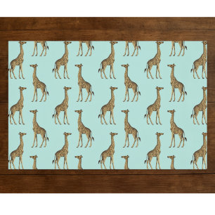 Feuille De Papier Cadeau Belles Giraffes