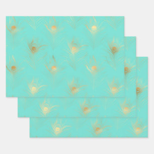 Feuille De Papier Cadeau Belles plumes