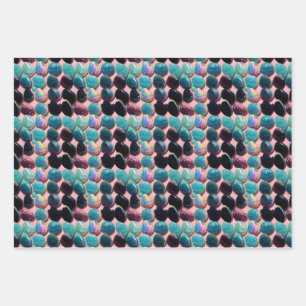 Feuille De Papier Cadeau Belles roches polies Motif répétitif