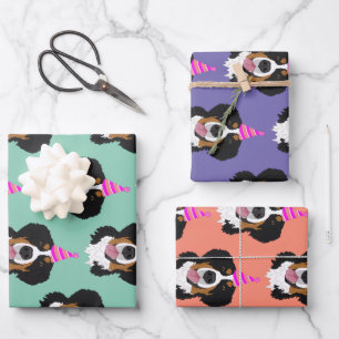 Feuille De Papier Cadeau Bernese Mountain Dog Anniversaire 