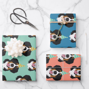 Feuille De Papier Cadeau Bernese Mountain Dog Anniversaire 