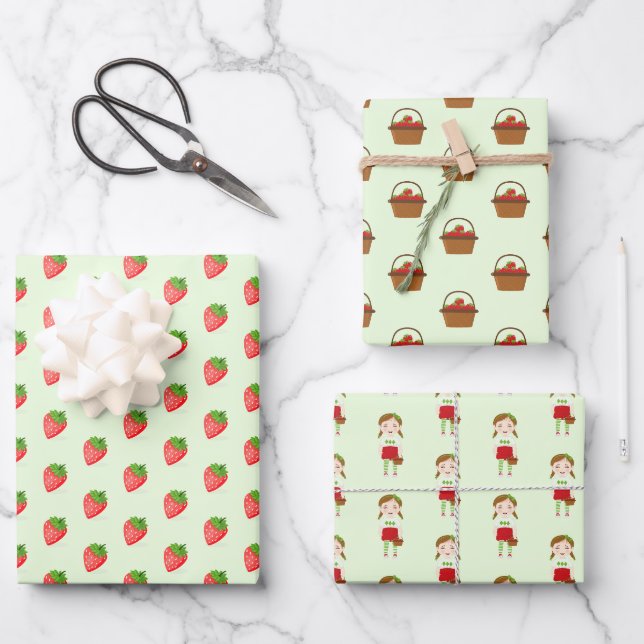 Feuille De Papier Cadeau Berry Sweet Anniversaire (Recto)