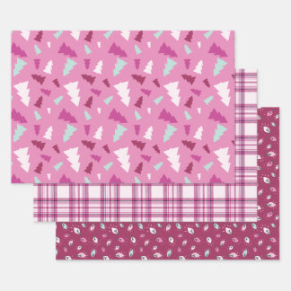 Feuille De Papier Cadeau Berry Wrapping Paper Set of 3 Sheets