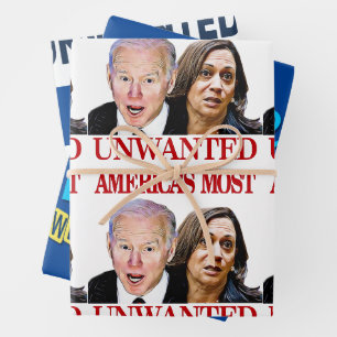 Feuille De Papier Cadeau Biden Harris America's Most Unwant Anti 3 styles