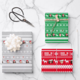 Feuille De Papier Cadeau Biden Harris Noël