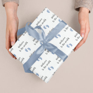 Feuille De Papier Cadeau Bienvenue Dans Le Monde Papiers Enveloppants Pour 