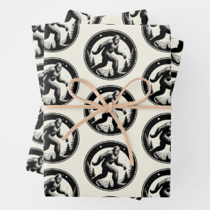 Feuille De Papier Cadeau Bigfoot Illustration Folklore