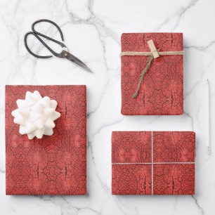 Feuille De Papier Cadeau Bille de bois séchée coupe transversale bois rouge