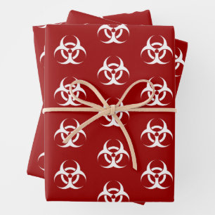 Feuille De Papier Cadeau Bioaléa rouge et blanc