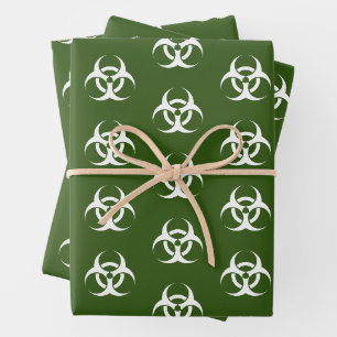 Feuille De Papier Cadeau Bioaléa vert et blanc