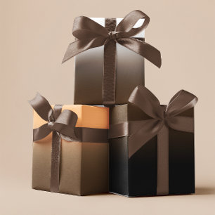 Feuille De Papier Cadeau Blanc noir orange et Brown mélange Ombre