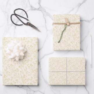 Feuille De Papier Cadeau Blés Dorés Bruissants - Neutre