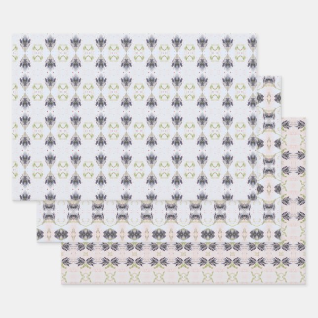 Feuille De Papier Cadeau Bleu Clair Et Foncé (Lot)