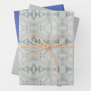 Feuille De Papier Cadeau Bleu complexe