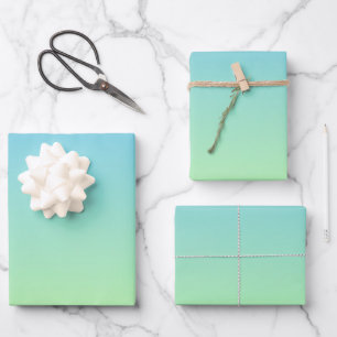 Feuille De Papier Cadeau Bleu et vert
