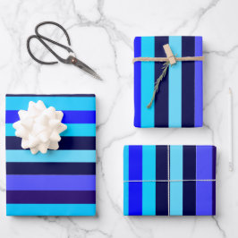 Feuille De Papier Cadeau Bleu multiton