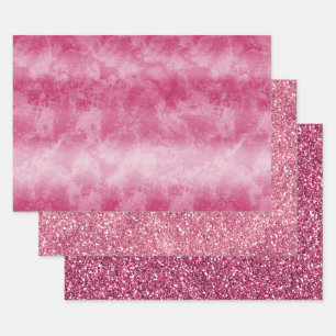 Feuille De Papier Cadeau Bleu Pink Ombre