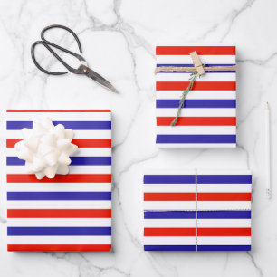 Feuille De Papier Cadeau Bleu rouge