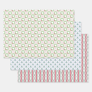 Feuille De Papier Cadeau Bloc de Noël imprimé