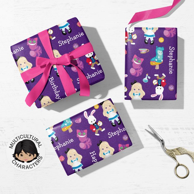 Feuille De Papier Cadeau Blonde Alice's Adventures in Wonderland (Créateur téléchargé)