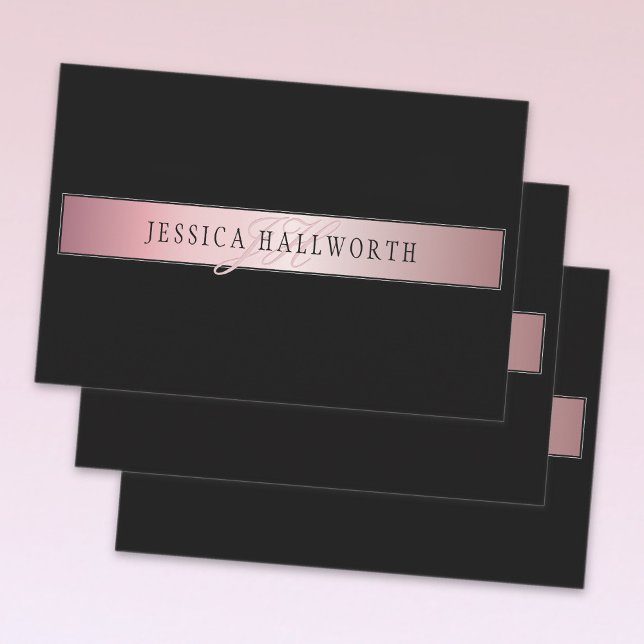Feuille De Papier Cadeau Blush Élégant Faux Rose Gold | Nom & Initiales (Créateur téléchargé)