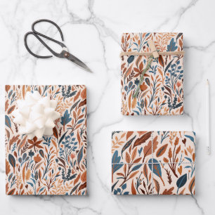 Feuille De Papier Cadeau Boho Fall Leaves