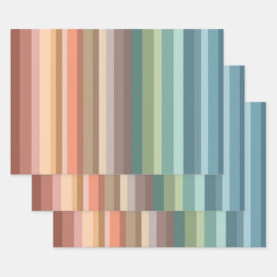 Feuille De Papier Cadeau Boho Modern Chic Stripes