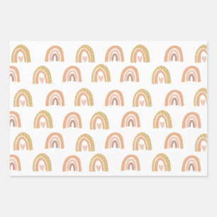 Feuille De Papier Cadeau Boho Rainbow Girl Fête d'anniversaire Faveurs