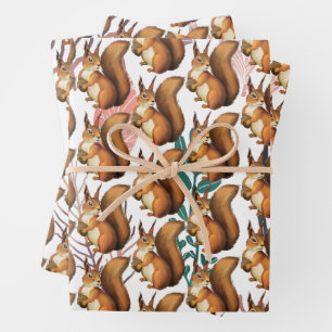 Feuille De Papier Cadeau Bois Whimsical